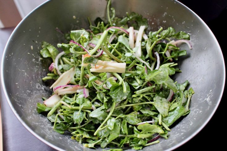 Watercress Salad with Wasabi Dressing